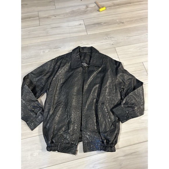 Bernini Genuine Ostrich Leather Jacket Black South Africa Men’s M - Picture 1 of 15